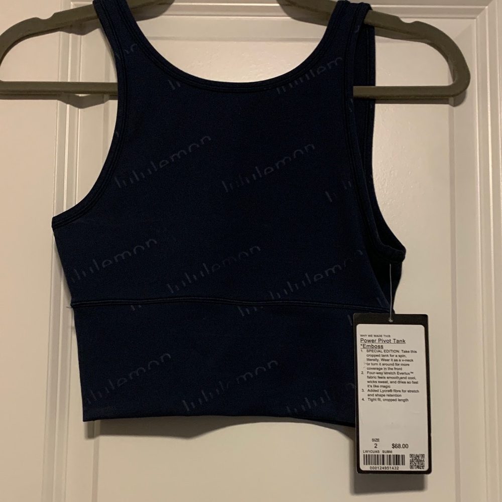 lululemon athletica Submarine Power Pivot Tank
Special Edition, sz 2, NWT